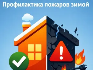 ПАМЯТКА ДЛЯ ЖИТЕЛЕЙ: ПРОФИЛАКТИКА ПОЖАРОВ ЗИМОЙ