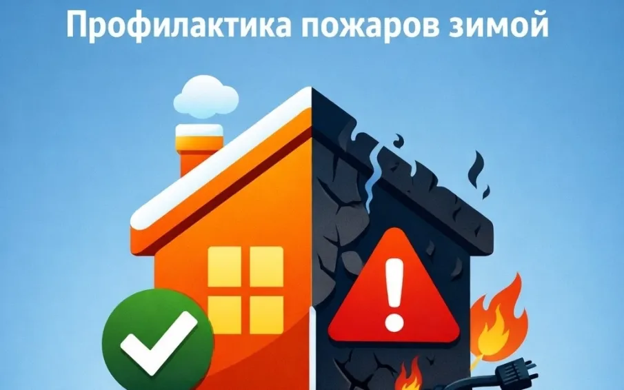 ПАМЯТКА ДЛЯ ЖИТЕЛЕЙ: ПРОФИЛАКТИКА ПОЖАРОВ ЗИМОЙ