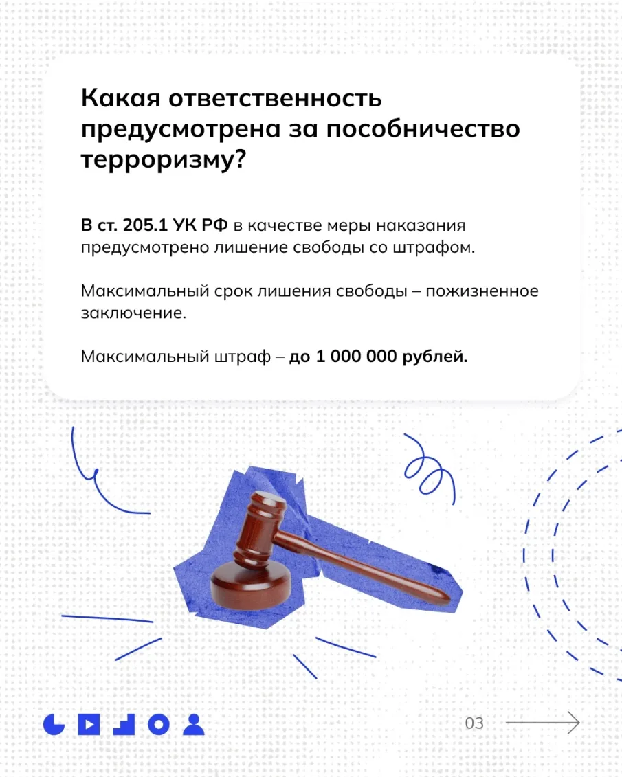 ОТВЕТСТВЕННОСТЬ ЗА ПОСОБНИЧЕСТВО ТЕРРОРИЗМУ
