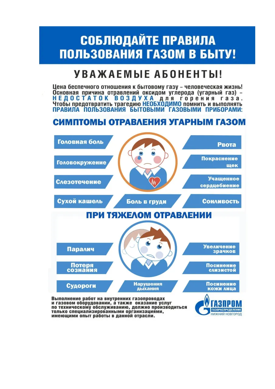 Правила пользования газом в быту