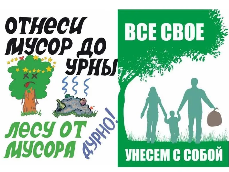 Не оставляйте мусор в лесу!
